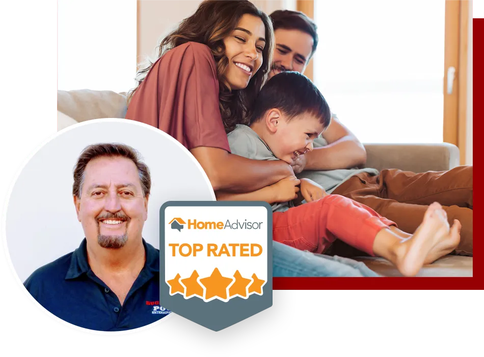 family laughing in pest free home